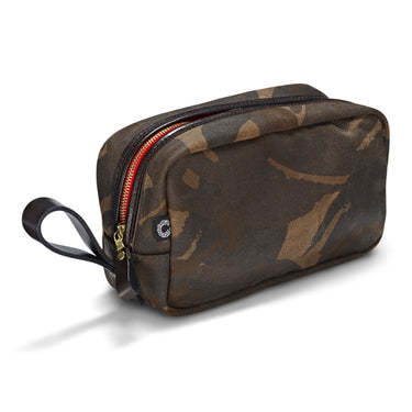 Vintage Waxed Canvas Wash Bag - Camo